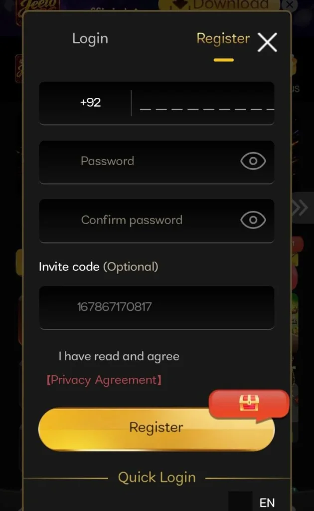 7777SK Game register, login
