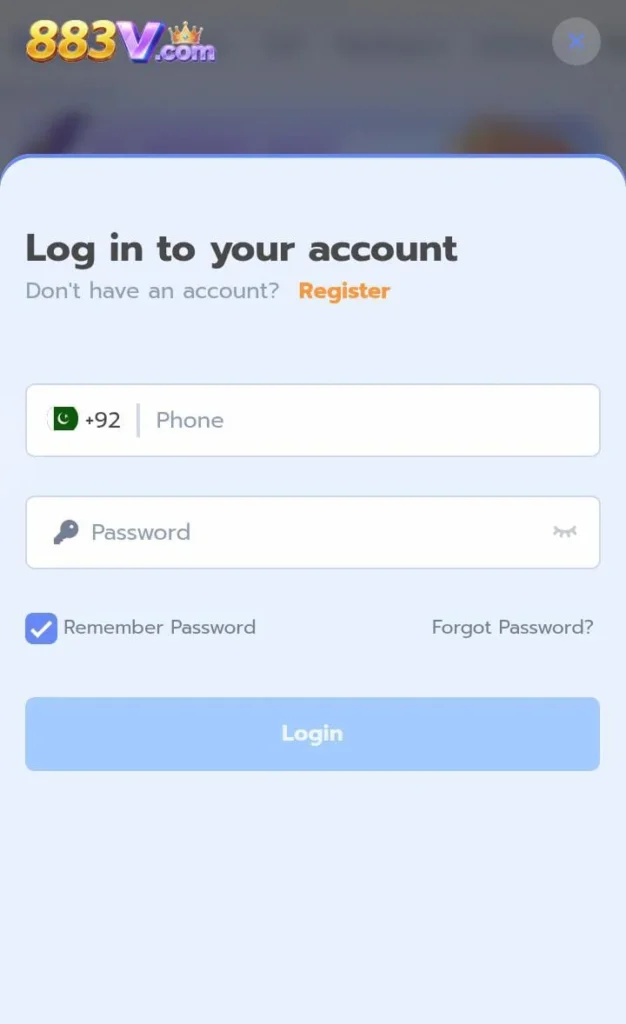 883V Game login