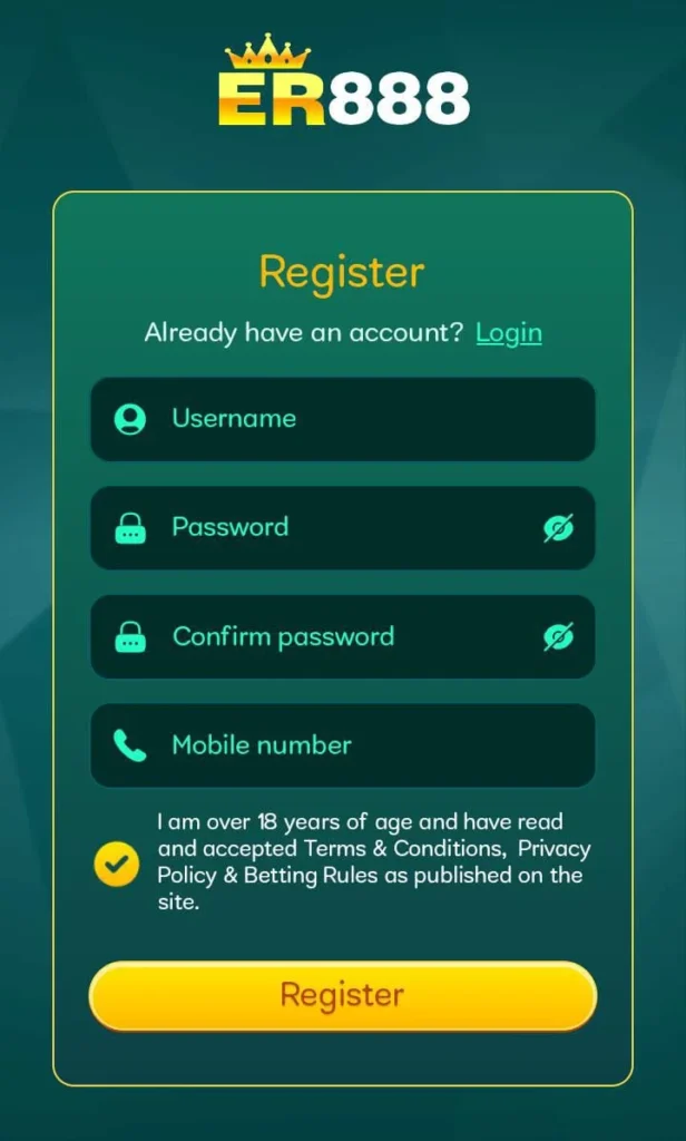 92e Game registration, login