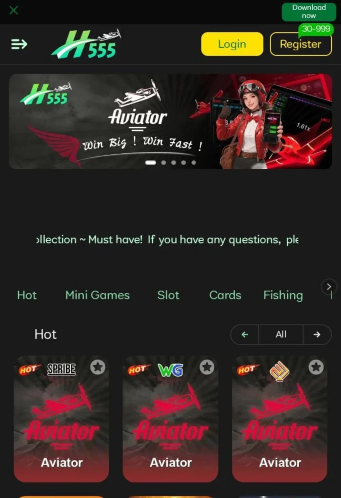 H555 Game interface