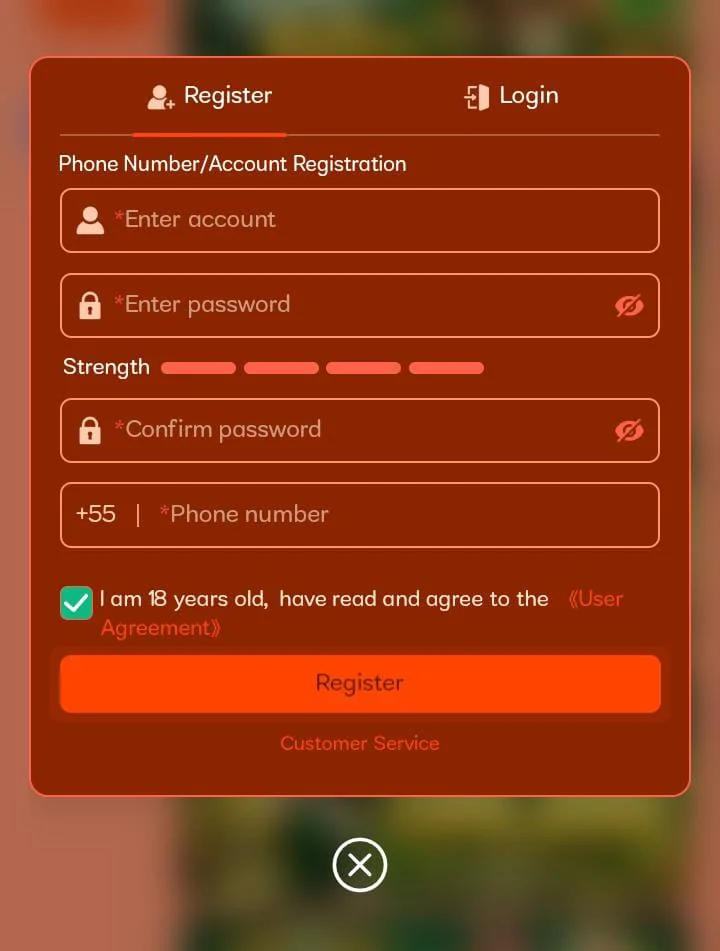 PKWG5D Game register, login