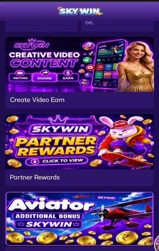 Sky win Game events