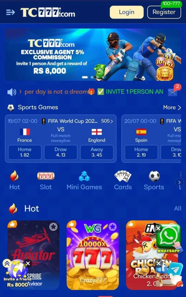 Tc 777 Game interface